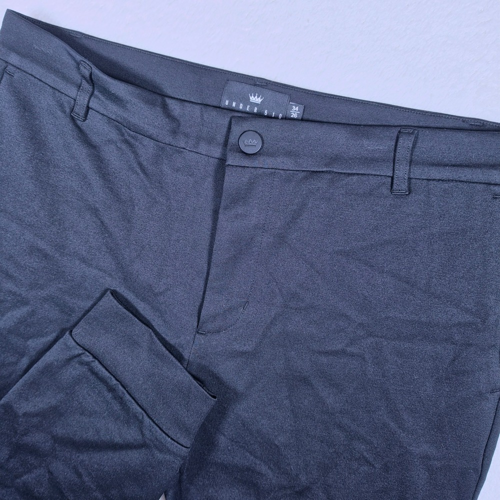 NEW Under 510 Jogger Men 34/26 Black Spandex Stretch Tapered Cuff Casual